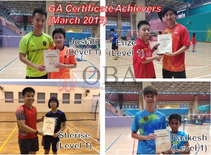 ga certificate achievers (march 2018)